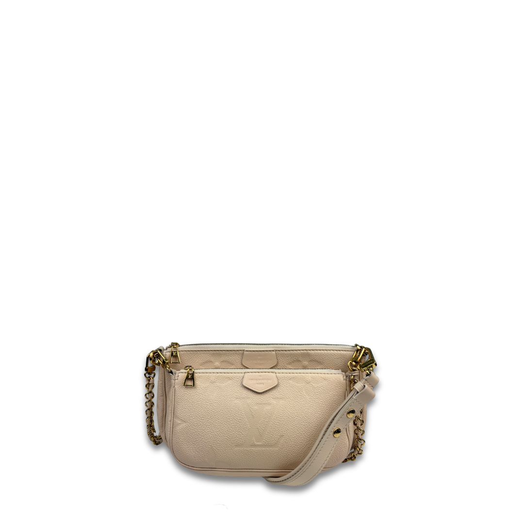 Louis Vuitton Cream Empreinte Multi Pochette Accessoires