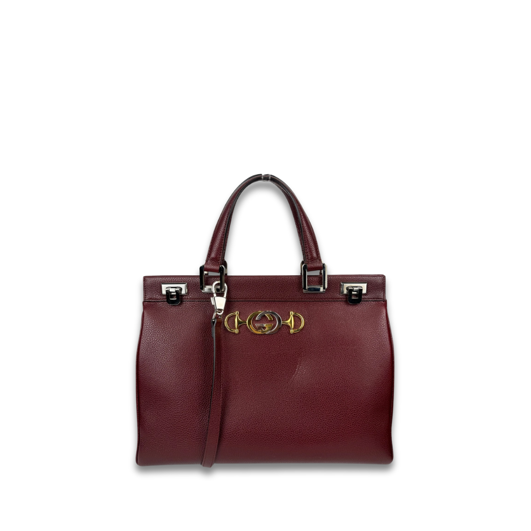 Gucci Medium Calfskin Zumi Top Handle Bag