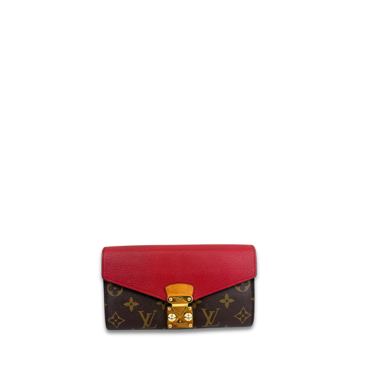 Louis Vuitton Monogram Pallas Wallet Red