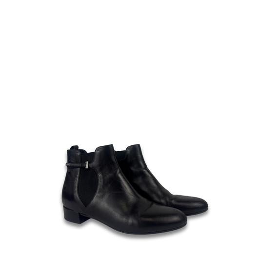 Prada Leather Buckle Booties - Size 40