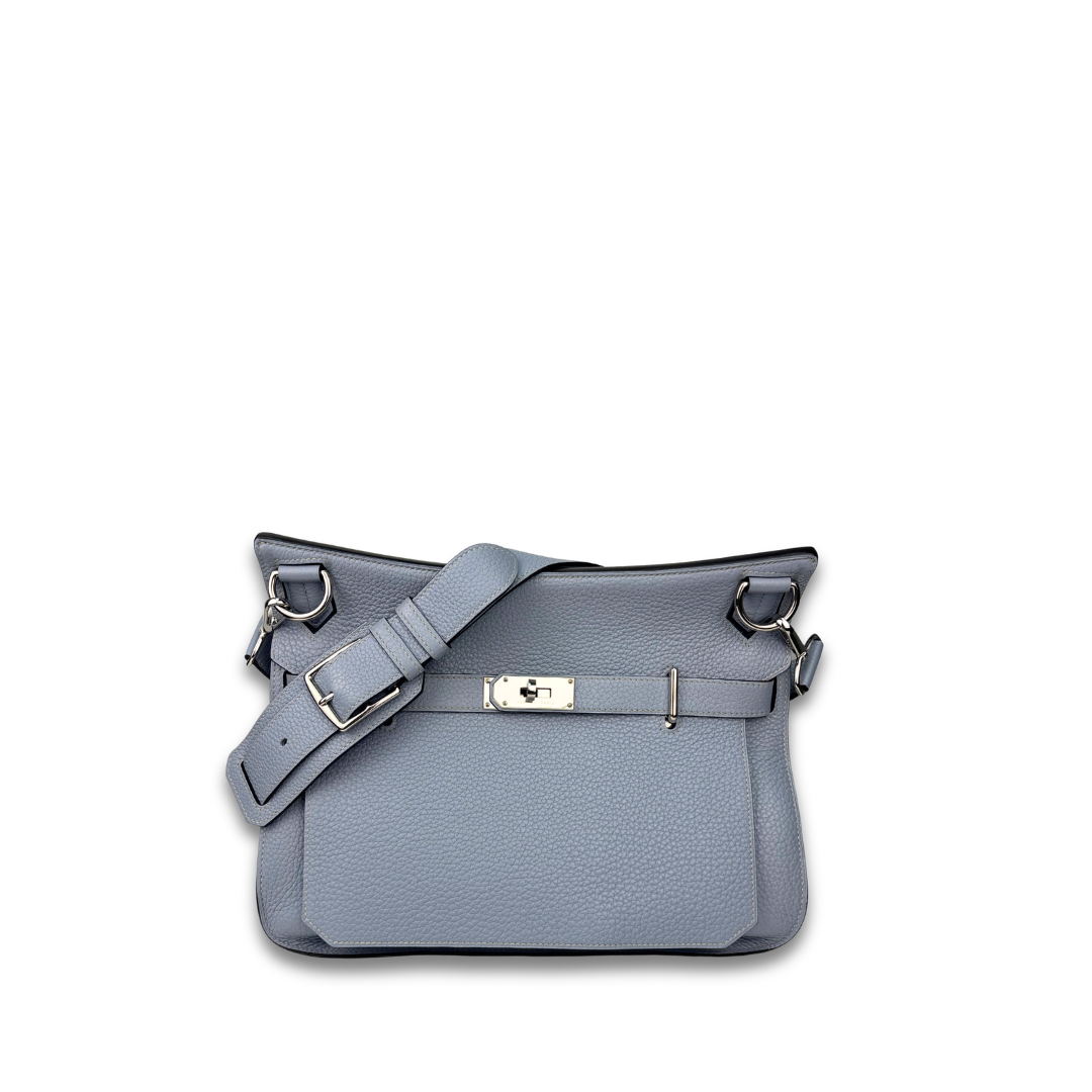 Hermès Clemence Jypsière 34 Bleu Lin