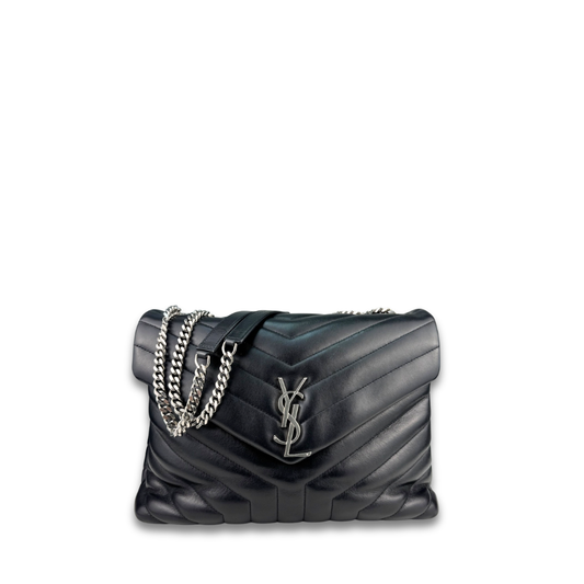 YSL Black Medium Loulou Shoulder Bag
