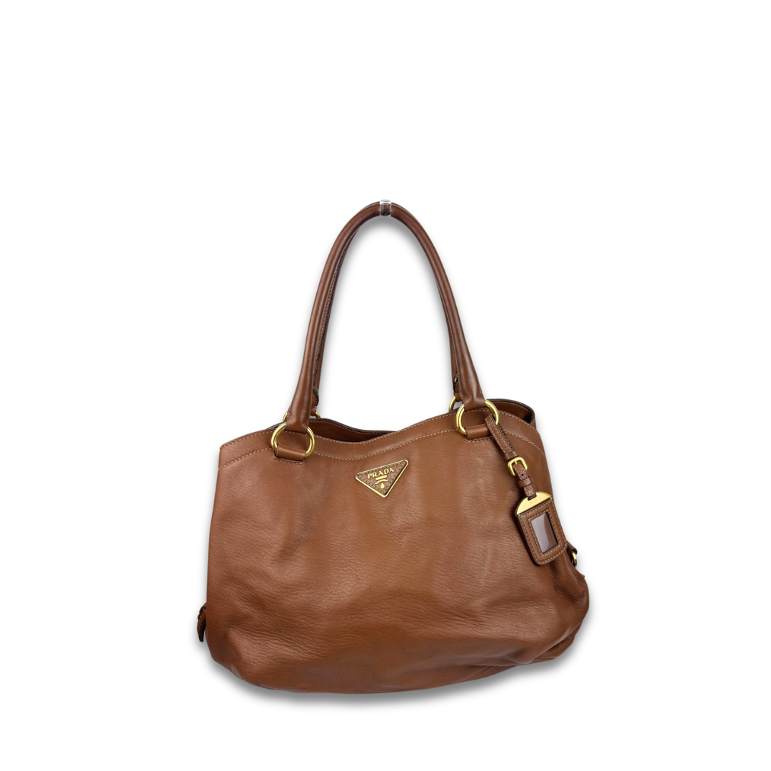 Prada Cervo Double Zip Tote