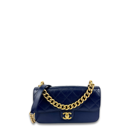 Chanel Blue Paris-Cosmopolite Small Flap Bag