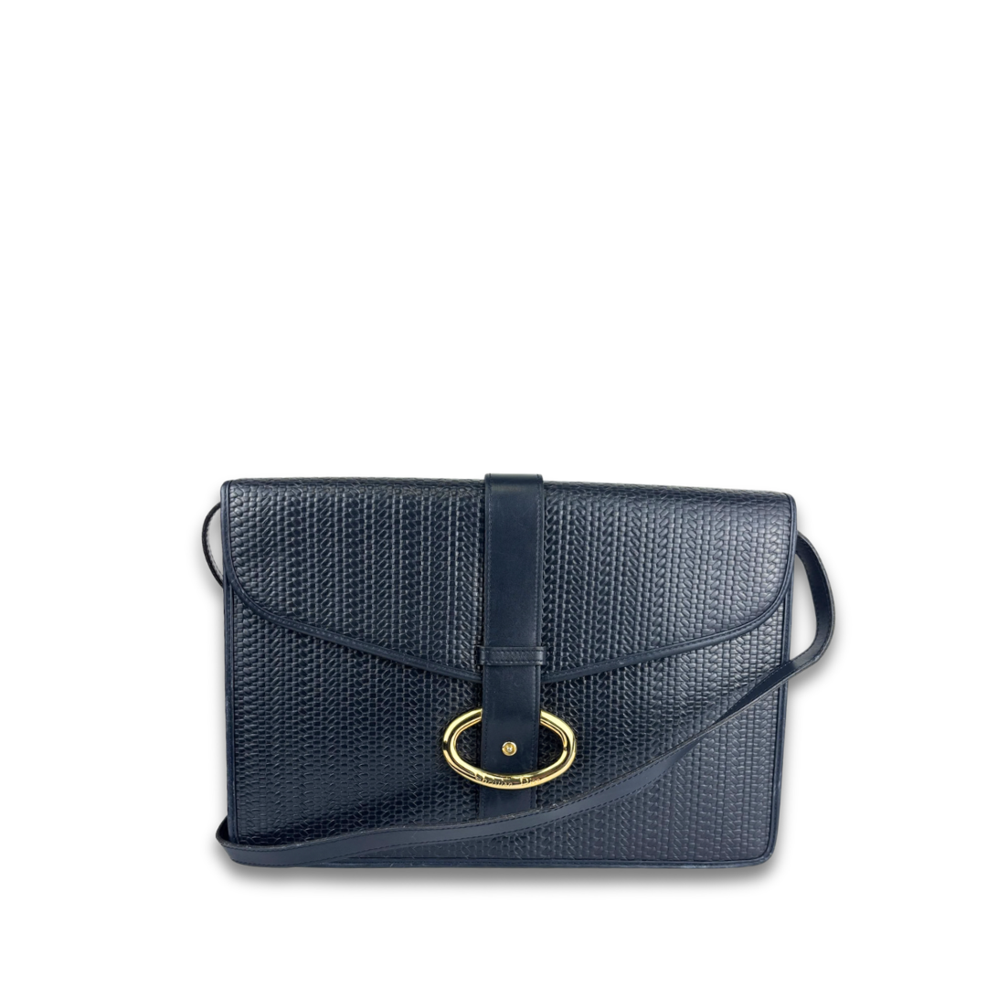 Dior Nero Rattan Embossed Clutch Crossbody