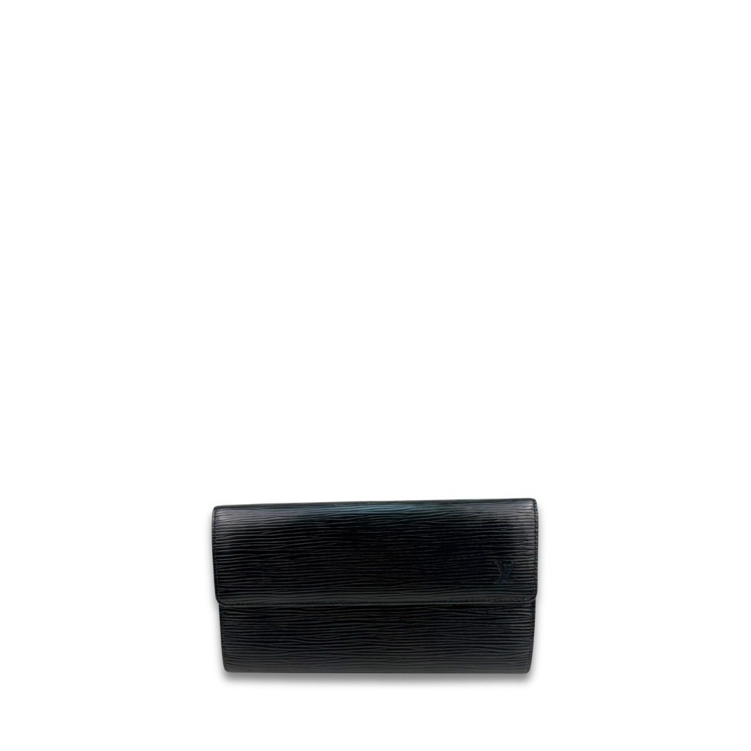 Louis Vuitton Black Epi Leather Sarah Wallet