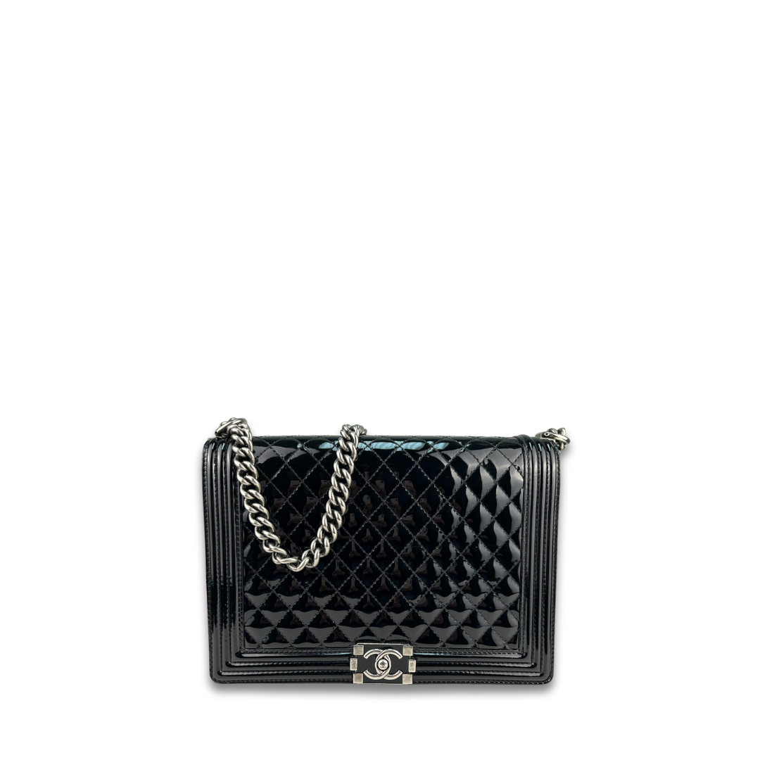 Chanel Large Patent Leather Boy Bag