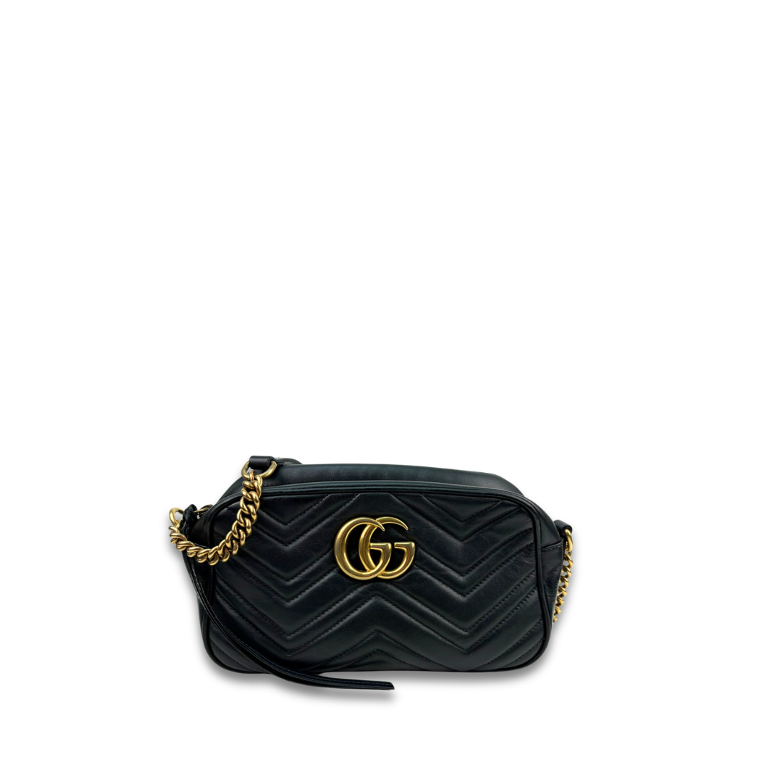 Gucci Black Marmont Small Camera Bag