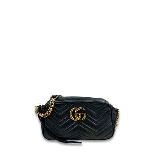 Gucci Black Marmont Small Camera Bag