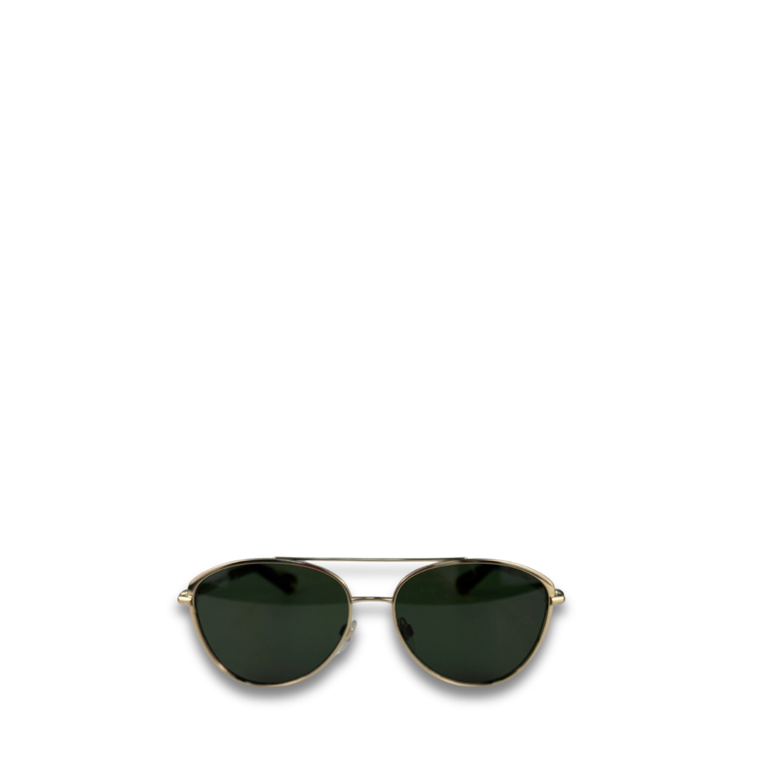 Burberry Gold Metal Aviator Sunglasses