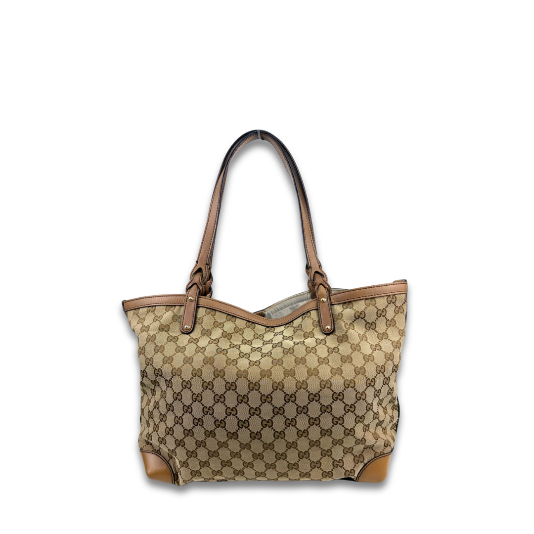 Gucci Brown Canvas Craft Tote