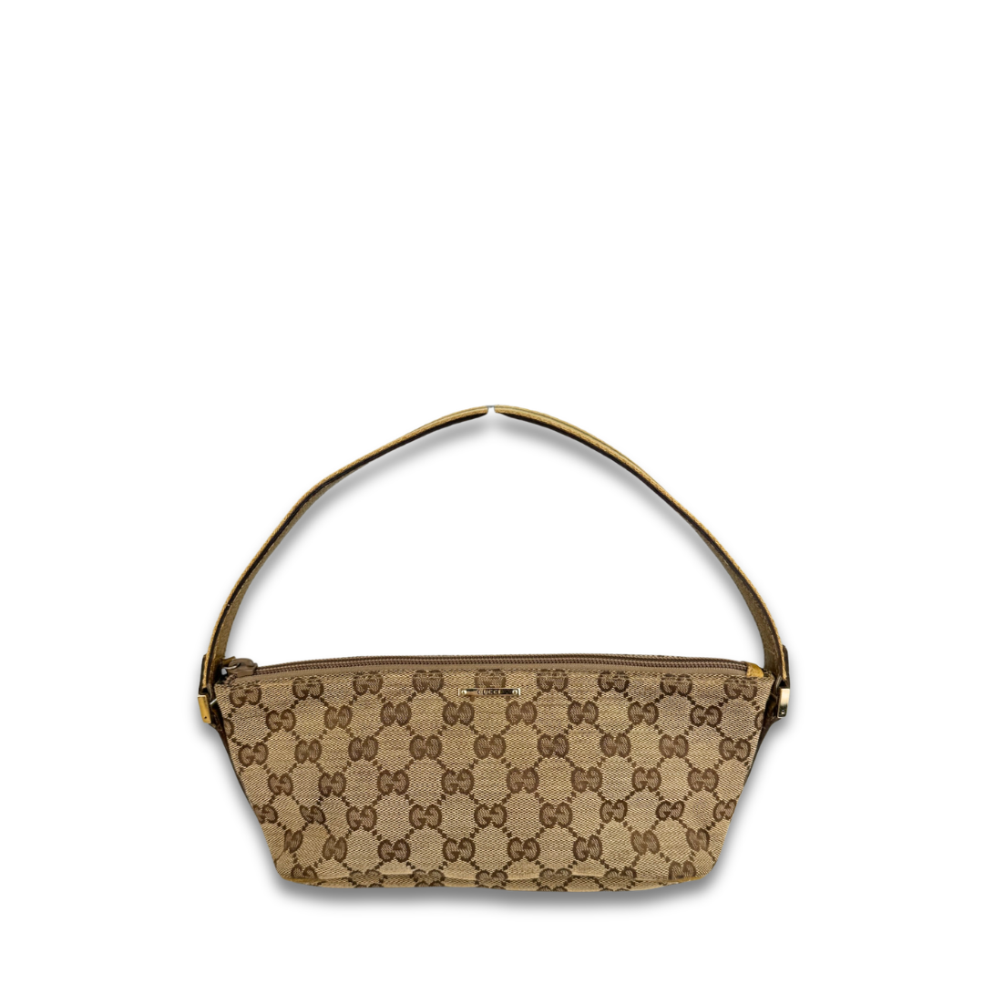 Gucci Brown GG Canvas Boat Pochette
