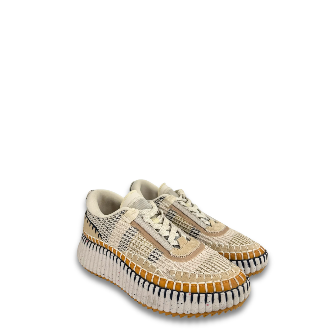 Chloe Mixed Media Nama Sneakers - Size 38