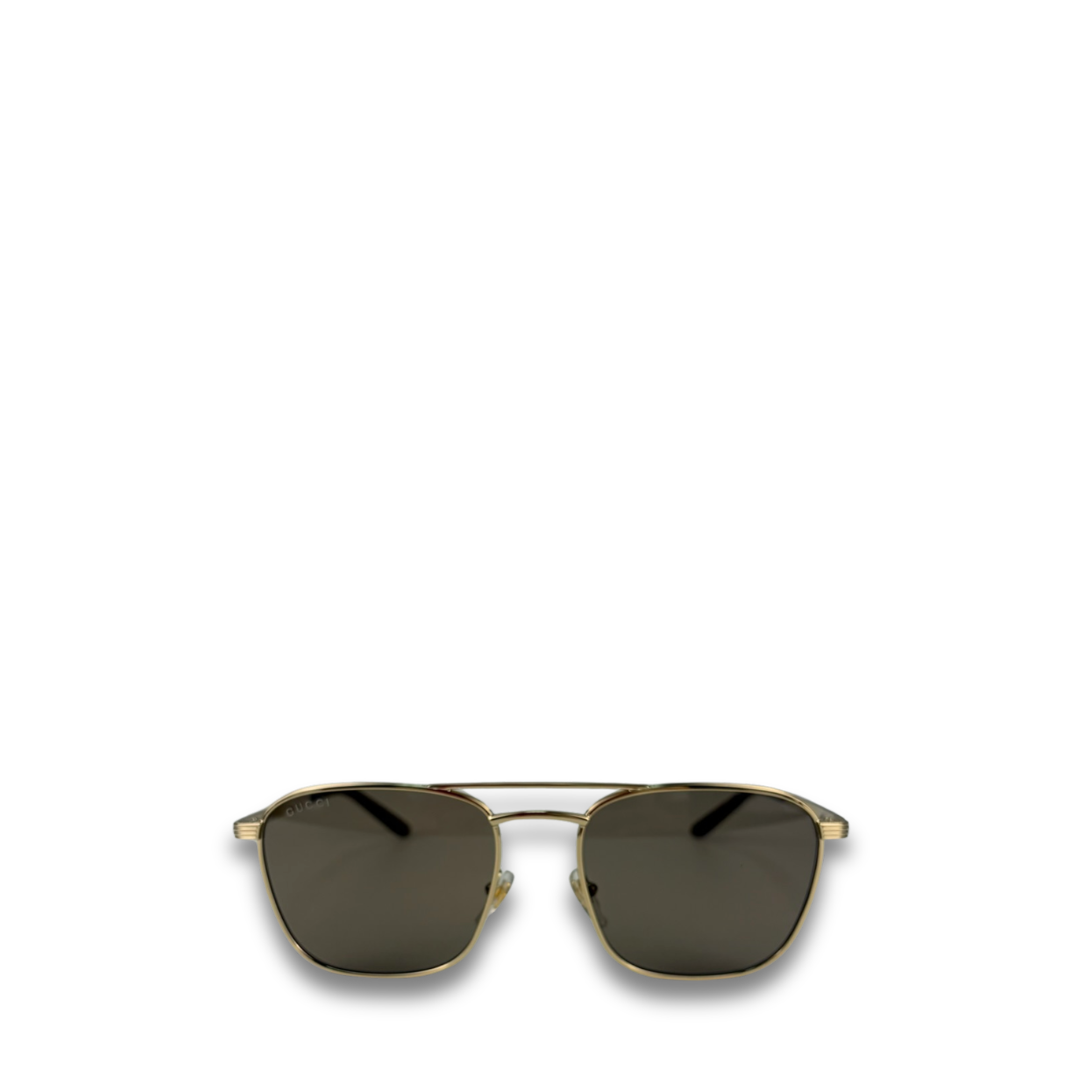 Gucci Gold Metal Aviator Sunglasses