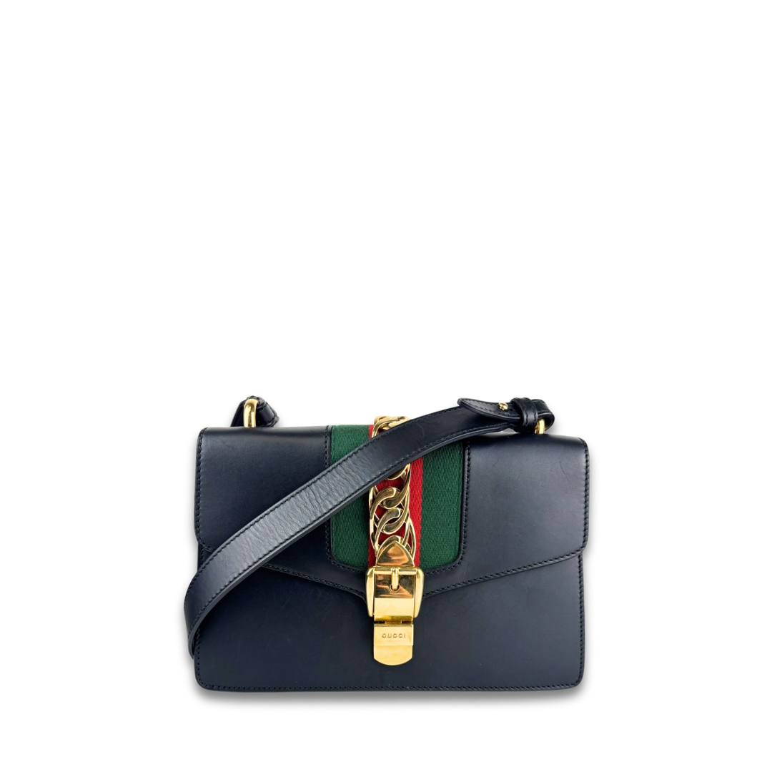 Gucci Sylvie Small Leather Shoulder Bag