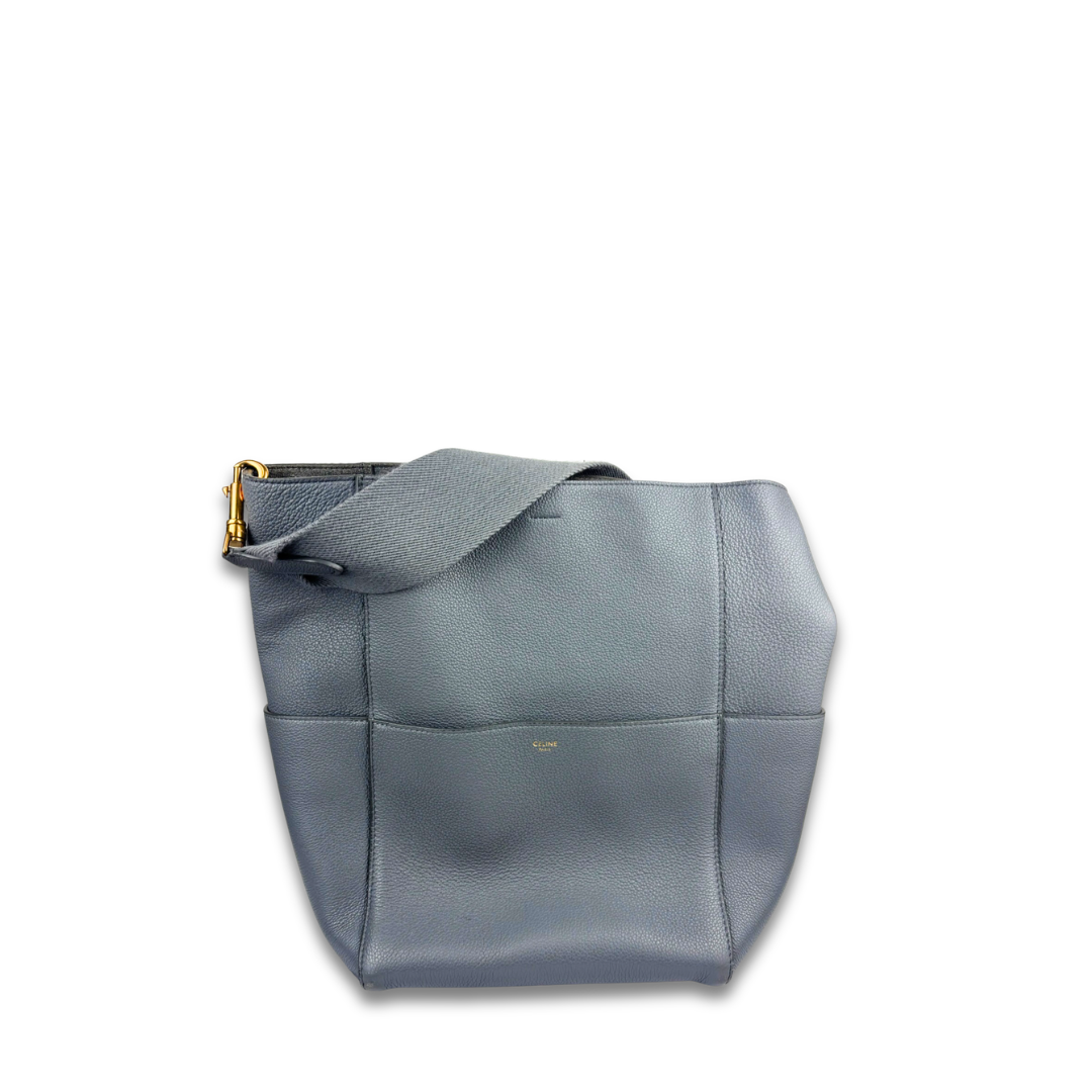Celine Grey Sangle Large Bucket Bag