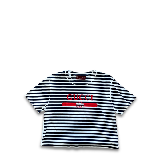 Gucci Striped Cropped T-Shirt - Size Large