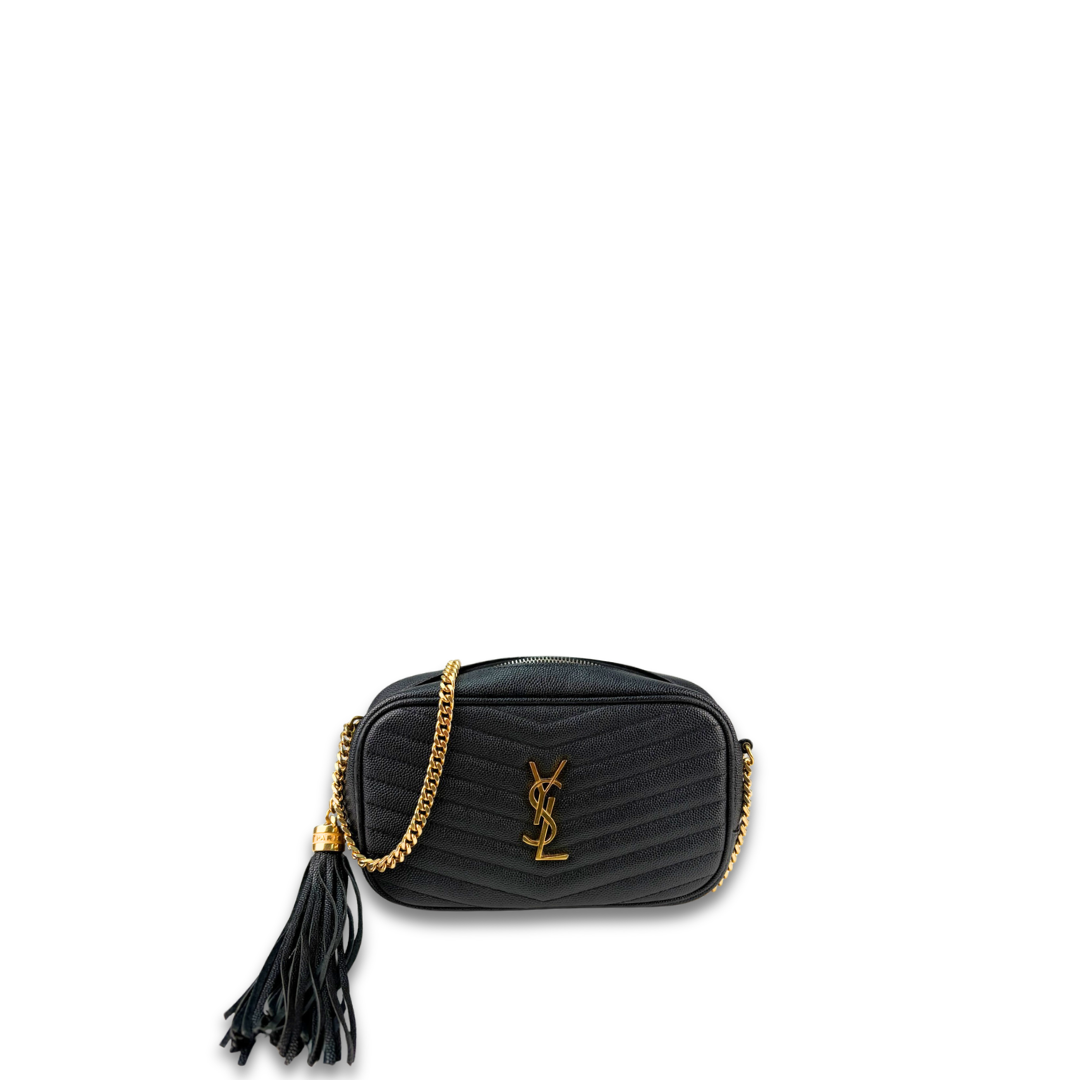 YSL Lou Mini Black Camera Bag