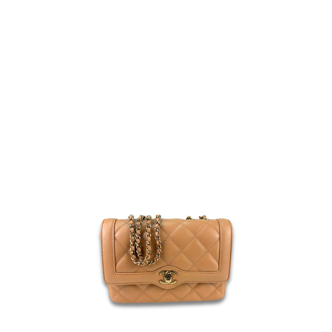 Chanel Caramel Hold The Line Small Single Flap