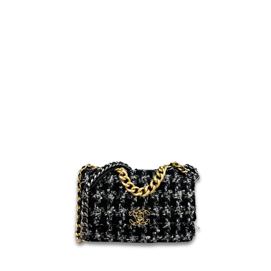 Chanel Tweed 19 Large Flap Bag