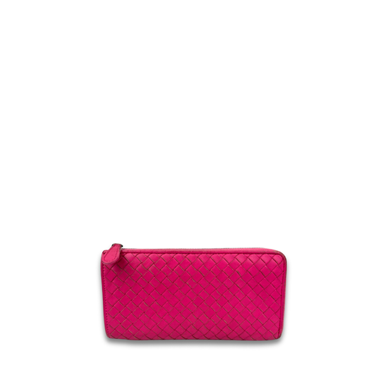 Bottega Veneta Pink Intrecciato Wallet