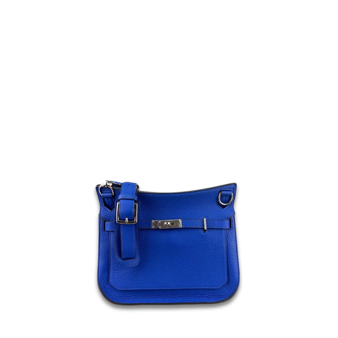 Hermès Clemence Jypsière 28 Bleu Electrique