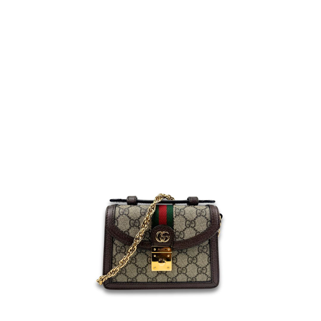Gucci Mini Ophidia Top Handle Chain Bag