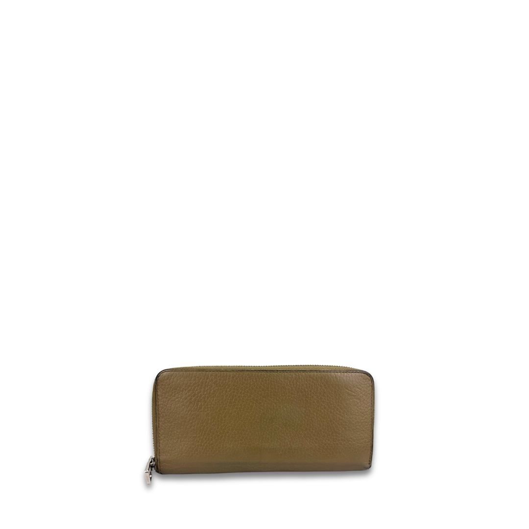 Louis Vuitton Taupe Leather Zippy Wallet