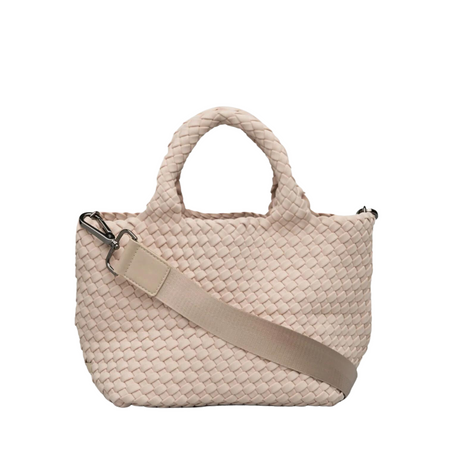 St. Barths Mini Solid Ecru Woven Handbag