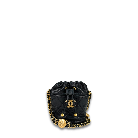 Chanel Caviar Twist My Buttons Mini Bucket Bag