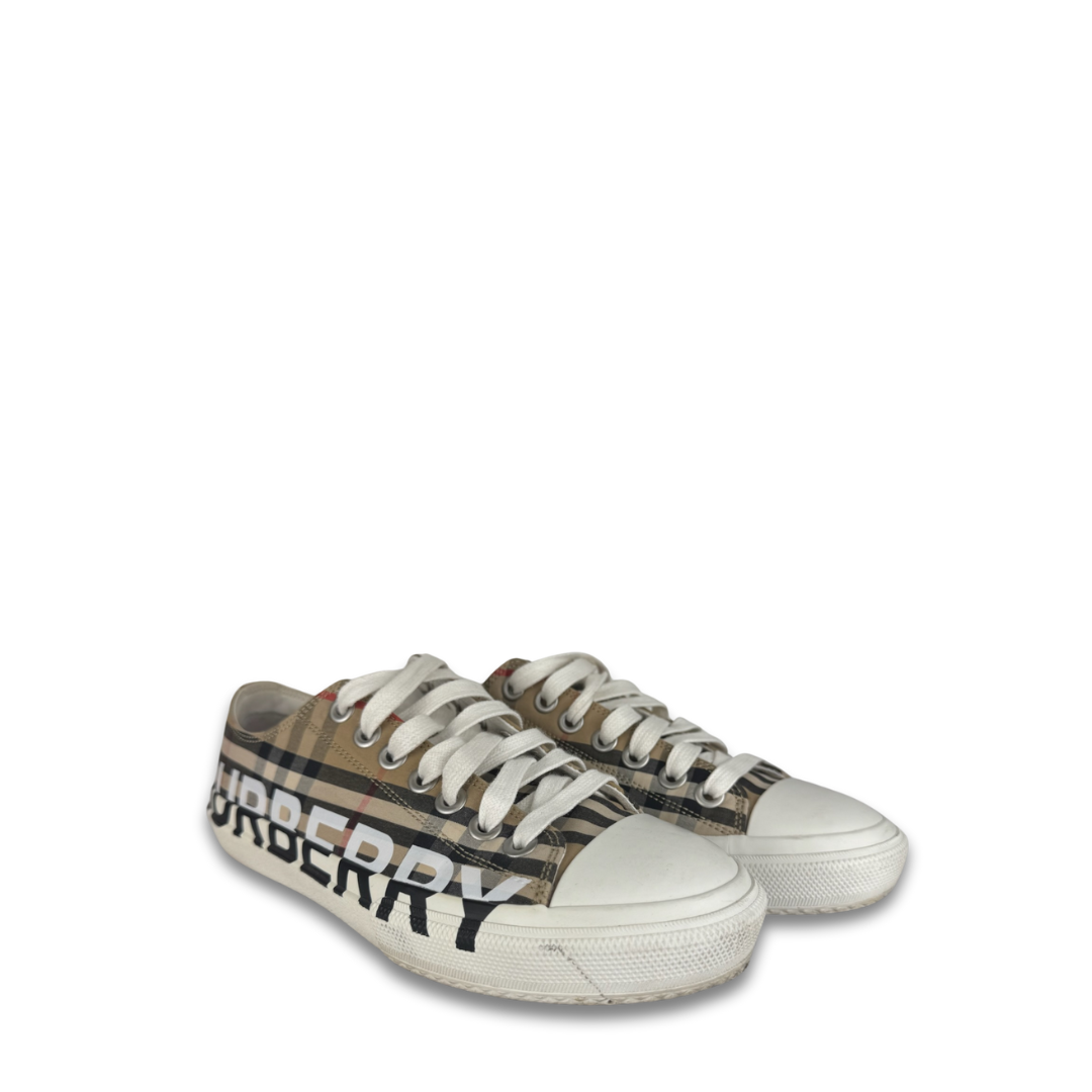Burberry Plaid Low Top Sneakers - Size 39