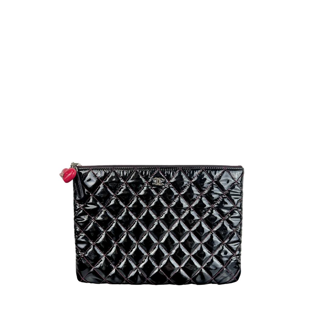 Chanel Large Patent Clutch Lola Saratoga