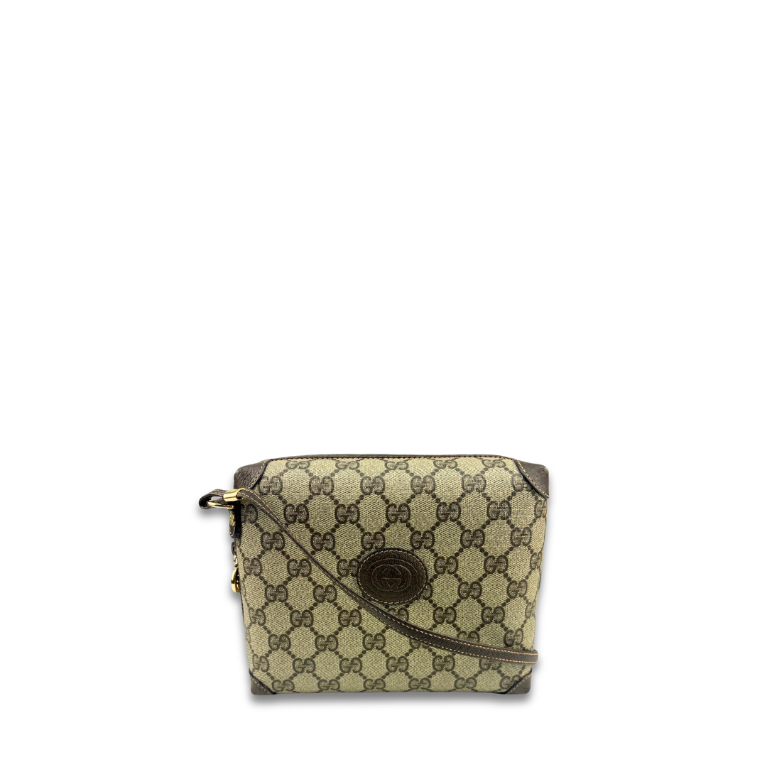 Gucci Brown GG Supreme Square Crossbody