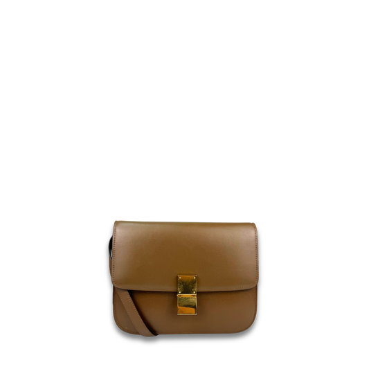 Celine Brown Medium Calfskin Box Bag