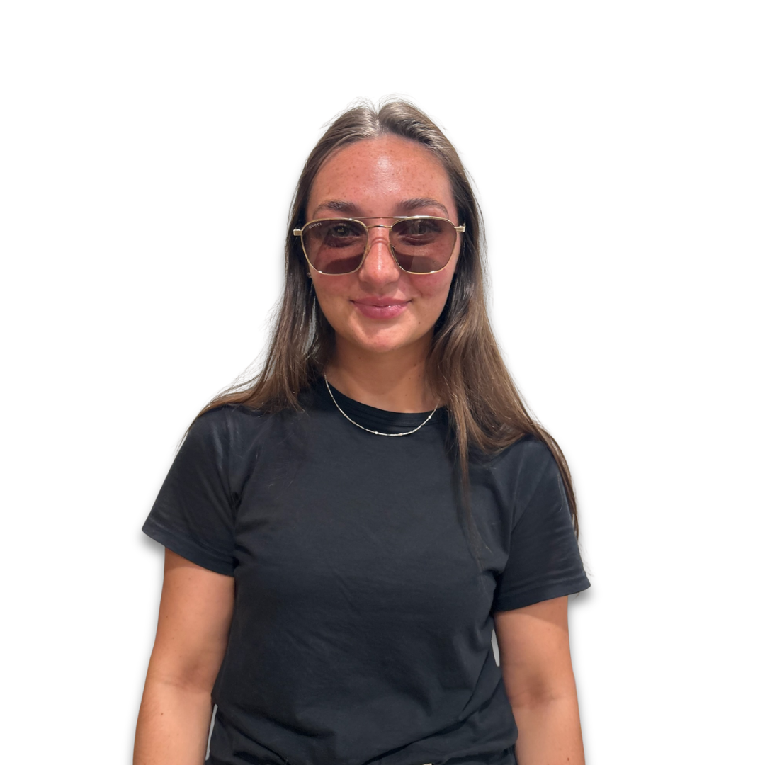 Gucci Gold Metal Aviator Sunglasses