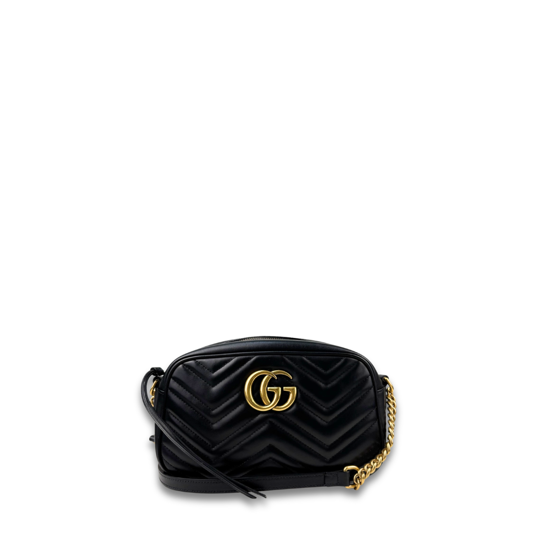 Gucci Black Marmont Small Camera Bag