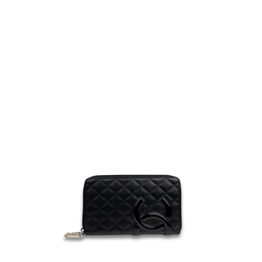Chanel Black Cambon Zipper Wallet