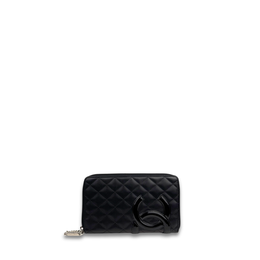 Chanel Black Cambon Zipper Wallet