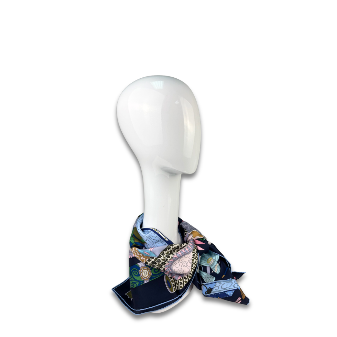 Hermès 'Les Trésors d'un Artiste' Silk Scarf 90