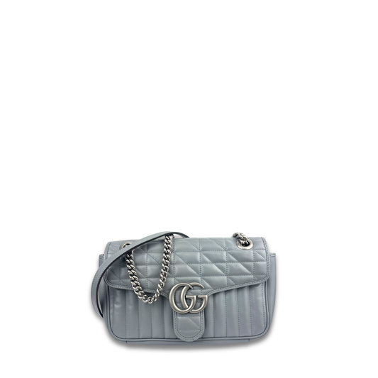 Gucci Grey GG Marmont Shoulder Bag