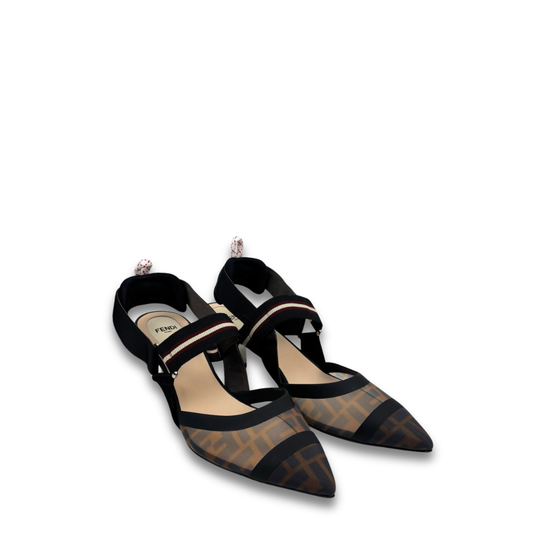 Fendi Colibri Slingback Pumps - Size 40.5