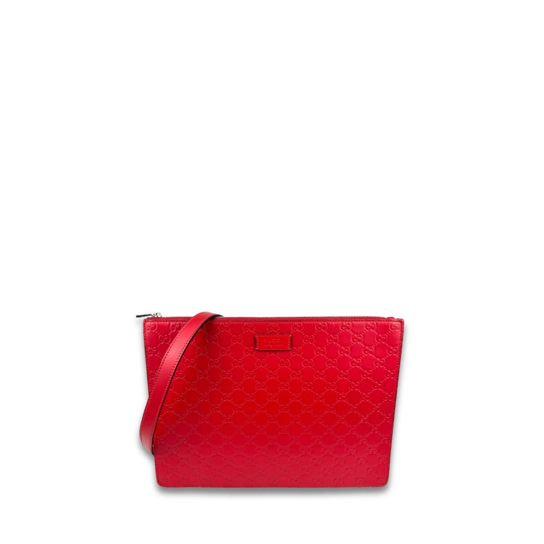 Gucci Guccissima Red Document Holder
