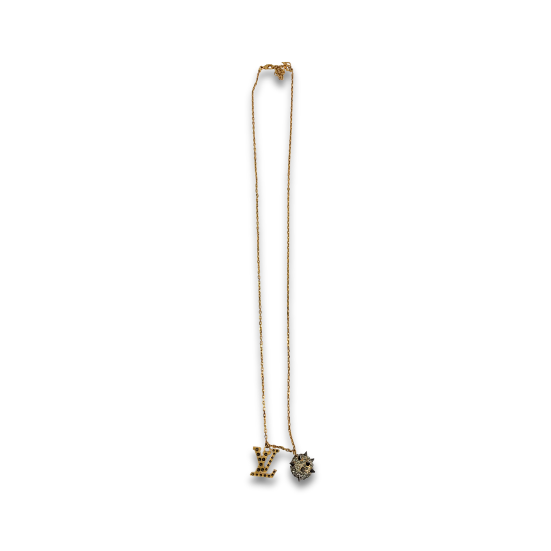 Louis Vuitton Spiky Monogram Pendant Necklace