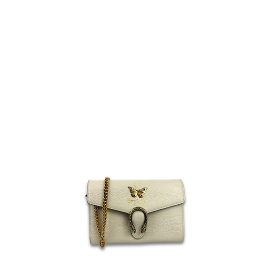 Gucci White Garden Dionysus Chain Wallet