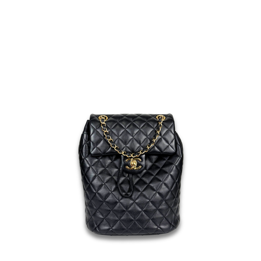 Chanel Black Lambskin Small Urban Spirit Backpack