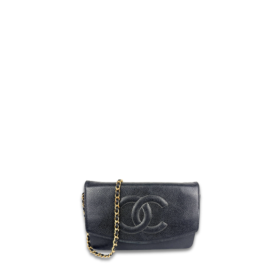 Chanel Caviar Black Classic Wallet on Chain