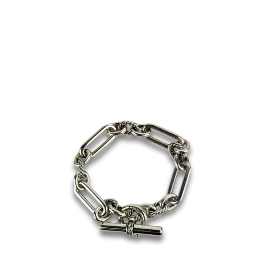 David Yurman Lexington Diamond Toggle Chain Bracelet