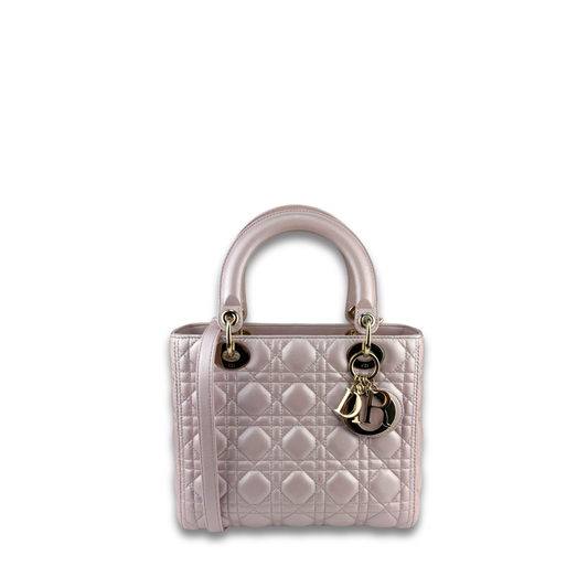 Dior Metallic Pink Small Lady Dior