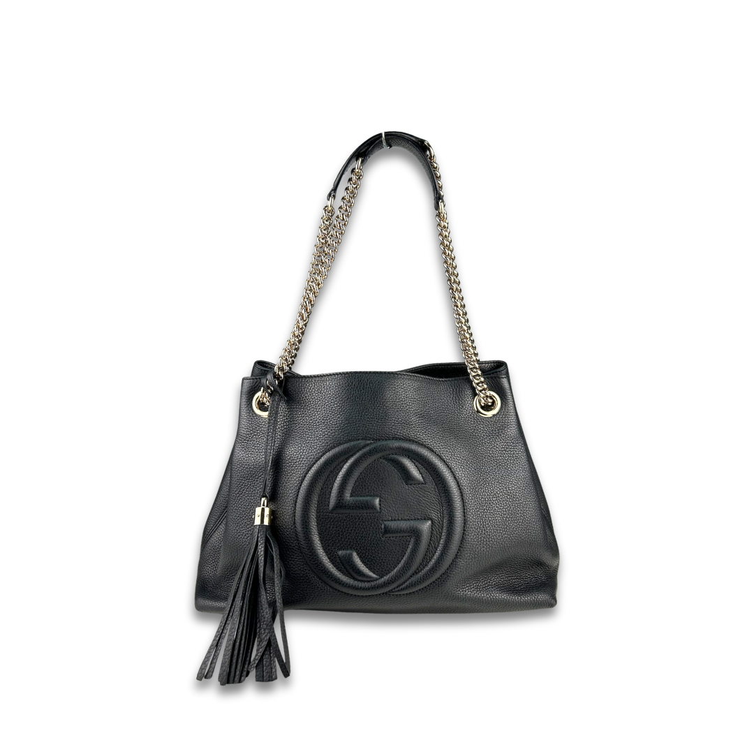 Gucci Black Soho Chain Tote