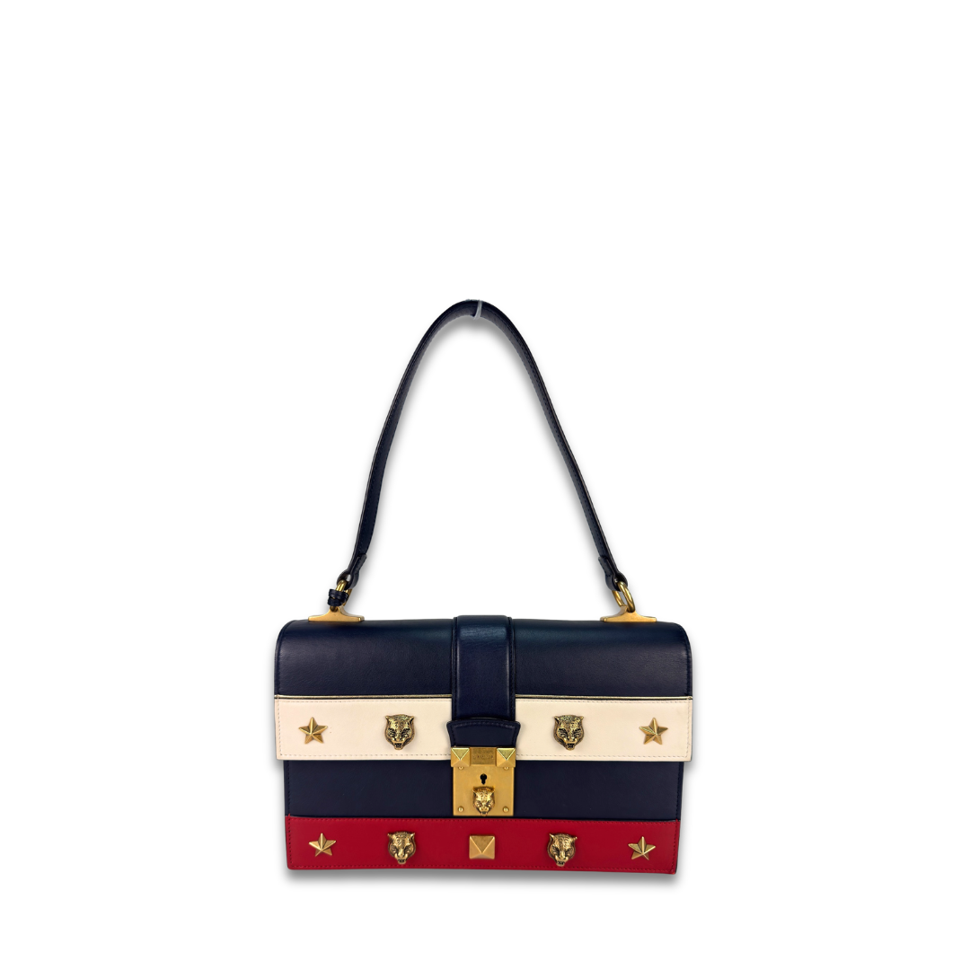 Gucci Tricolor Animalier Lock Shoulder Bag